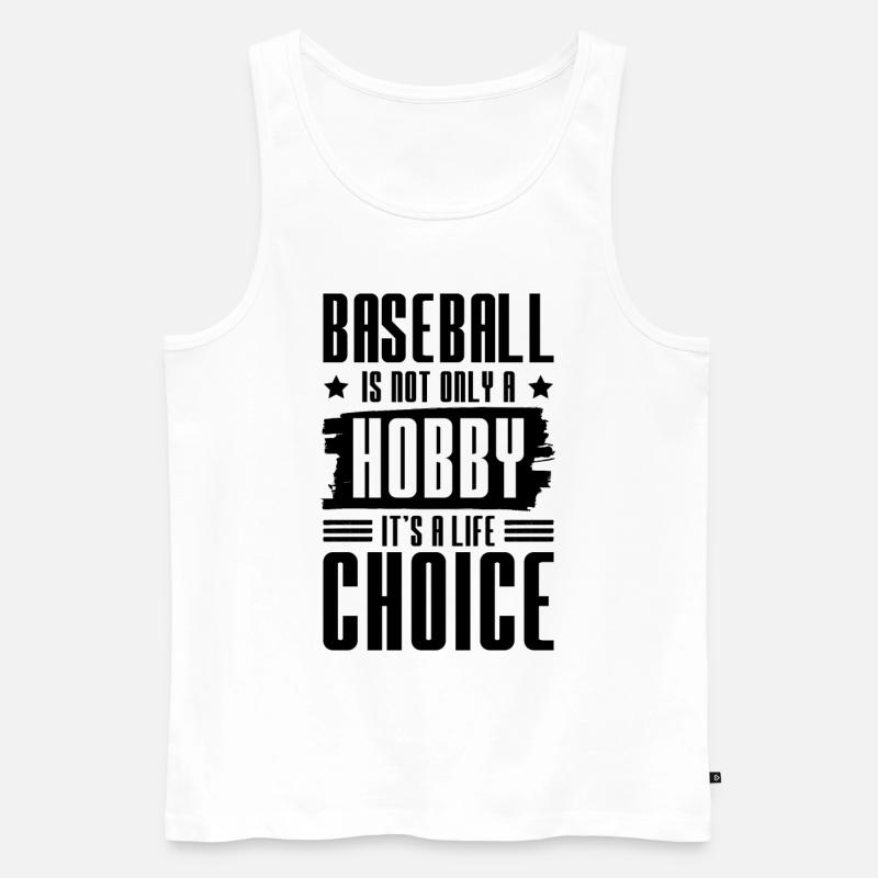 baseball hobby - Männer Premium Bio Tank Top - Weiß