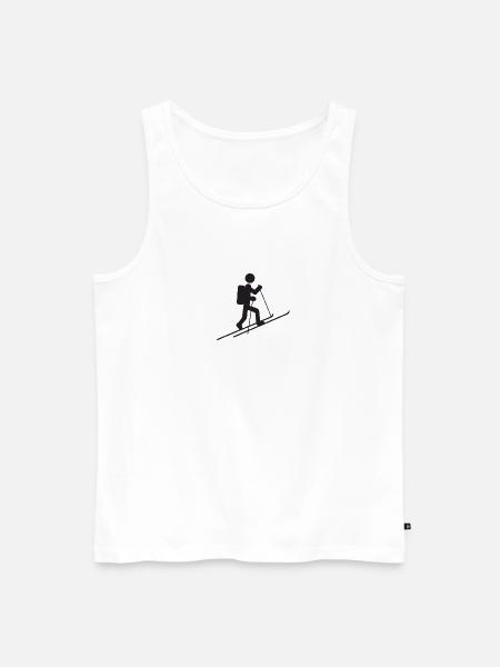 Ski de randonnée icon ski alpinistes montagnes de ski de fond - Débardeur bio Premium Homme - blanc