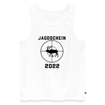 Jagdschein 2022 Jagd grünes Abitur - Männer Premium Bio Tank Top - Weiß - Vorne - AI Model Male 178 light (178cm)
