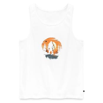 Yeti Sunset extérieur - Débardeur bio Premium Homme - blanc - Devant - Michal (187cm)