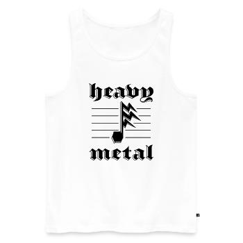 Heavy Metal Blitznote - Men's Premium Organic Tank Top - white - Front - Michal (187cm)