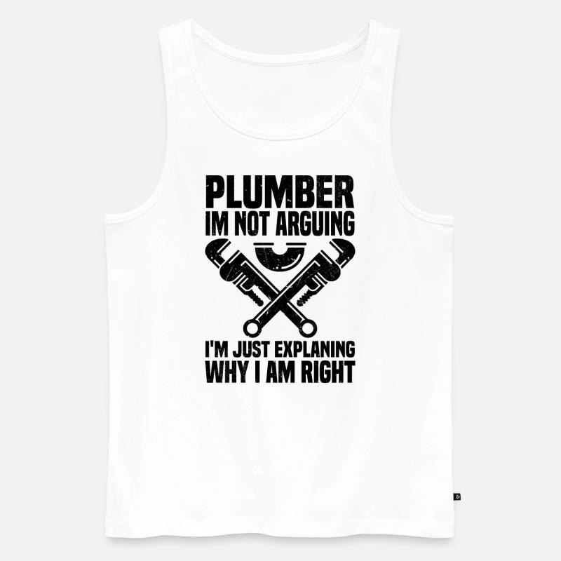 Klempner - Männer Premium Bio Tank Top - Weiß
