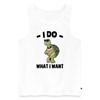 Tortoises - Men's Premium Organic Tank Top - white - Front - AI Model Male 178 light (178cm)