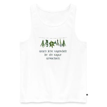 gegen jede krankheit ist ein kraut gewachsen - Männer Premium Bio Tank Top - Weiß - Vorne - Michal (187cm)