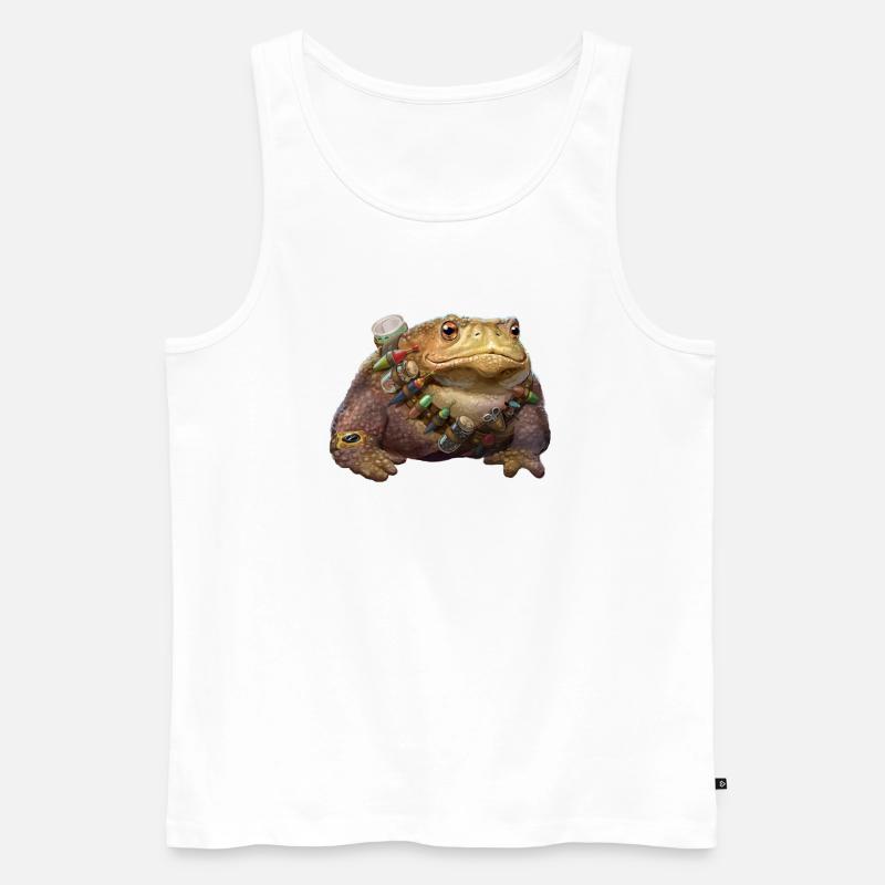 Fishhunter Aga toad - Men's Premium Organic Tank Top - white