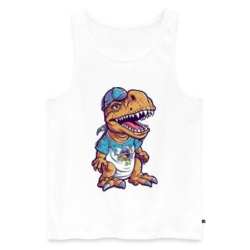 Dino sneakers Streetwear Design - Men's Premium Organic Tank Top - white - Front - Michal (187cm)