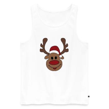 Lustige Weihnachten - Männer Premium Bio Tank Top - Weiß - Vorne - Michal (187cm)