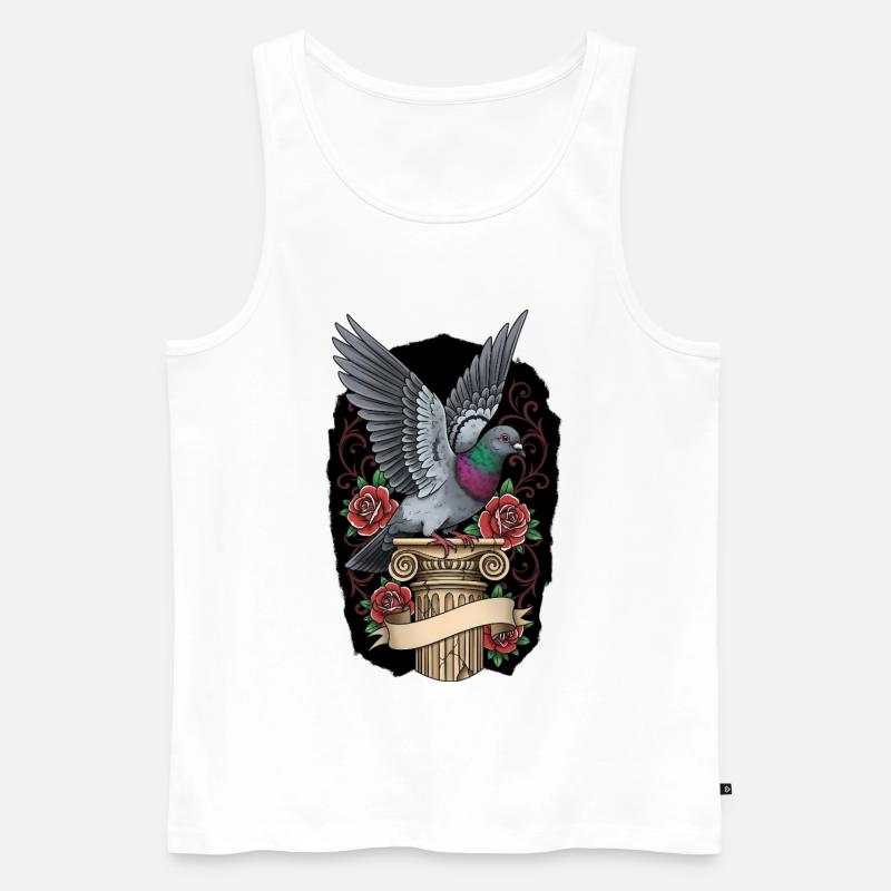 Taubenzüchter Geschenk Taubenflüsterer Süß - Männer Premium Bio Tank Top - Weiß