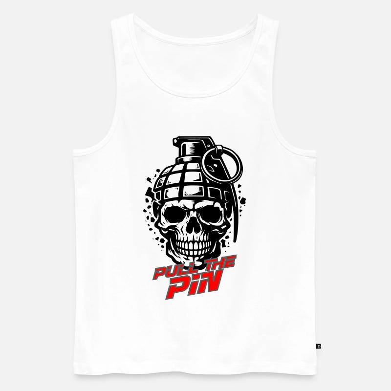 Pull The Pin - Männer Premium Bio Tank Top - Weiß