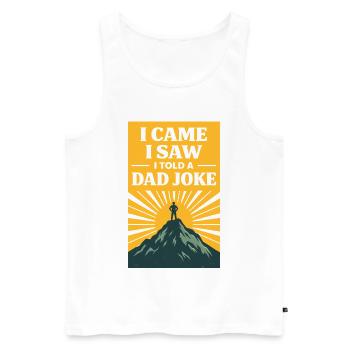 Chemise drôle de blague de papa Cadeau d’humour de père - Débardeur bio Premium Homme - blanc - Devant - AI Model Male 178 light (178cm)