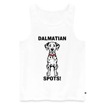 Dalmatinischer Hund Flecken Dalmatinisches Hundehalsband - Männer Premium Bio Tank Top - Weiß - Vorne - AI Model Male 178 light (178cm)