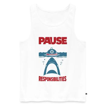 Pause the Game Not My Responsibilities - Men's Premium Organic Tank Top - white - Front - Michal (187cm)
