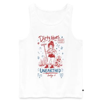 Dirty Hoes Garden Club Unearthed Organic Gardening - Men's Premium Organic Tank Top - white - Front - Michal (187cm)