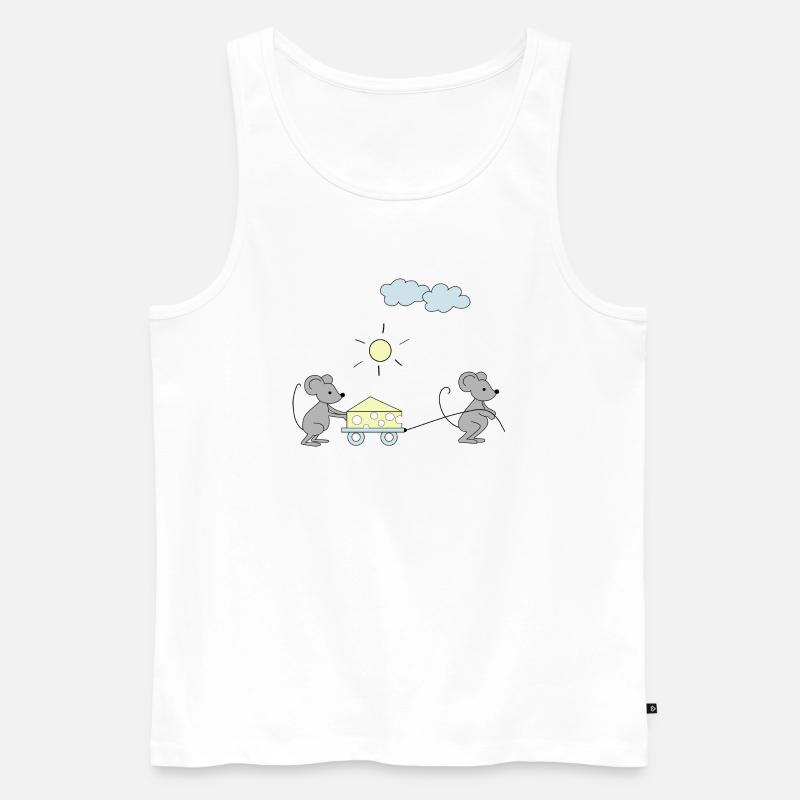 Zwei Maeuse - Männer Premium Bio Tank Top - Weiß