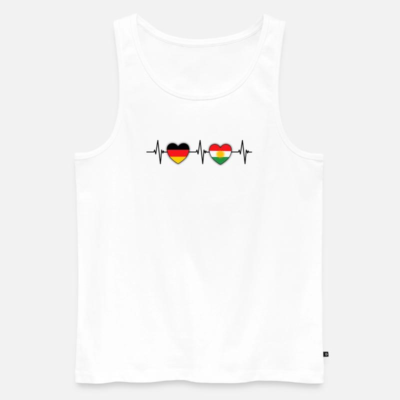 Kurdistan Kurdisch Kurde Rojava Geschenk - Männer Premium Bio Tank Top - Weiß