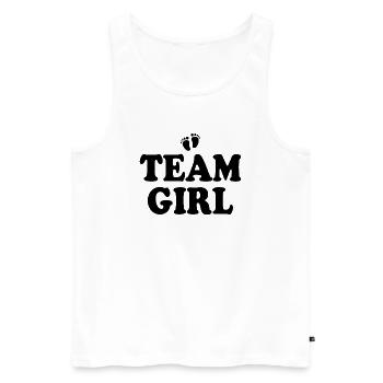 Team girl - Débardeur bio Premium Homme - blanc - Devant - Michal (187cm)