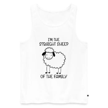 Ich bin das hetero Schaf der Familie - Männer Premium Bio Tank Top - Weiß - Vorne - Michal (187cm)
