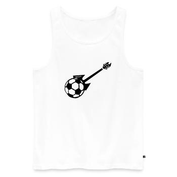 electric football guitar - Men's Premium Organic Tank Top - white - Front - AI Model Male 178 light (178cm)