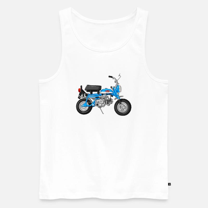Monkey Z50A DE | candy saphire blue - Männer Premium Bio Tank Top - Weiß