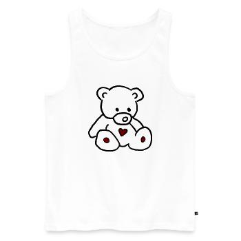 Teddy Bear - Männer Premium Bio Tank Top - Weiß - Vorne - Michal (187cm)