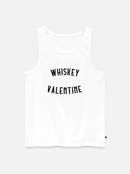 Whiskey Will Be My Valentine - Men's Premium Organic Tank Top - white