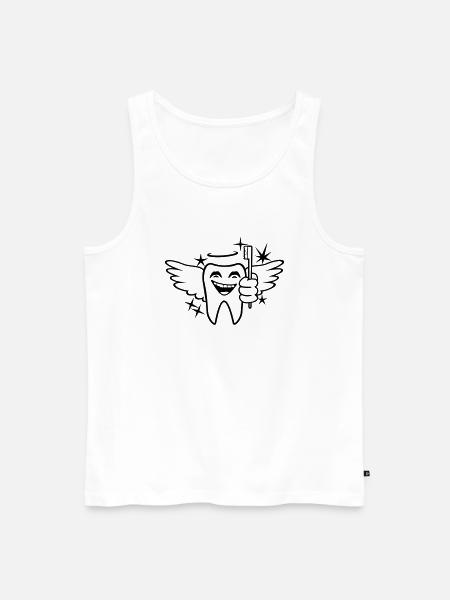 Tannfe / tannfe (1c) - Premium økologisk Tanktop for menn - hvit