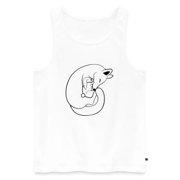 Fuchs & Hase - Männer Premium Bio Tank Top - Weiß - Vorne - AI Model Male 178 light (178cm)