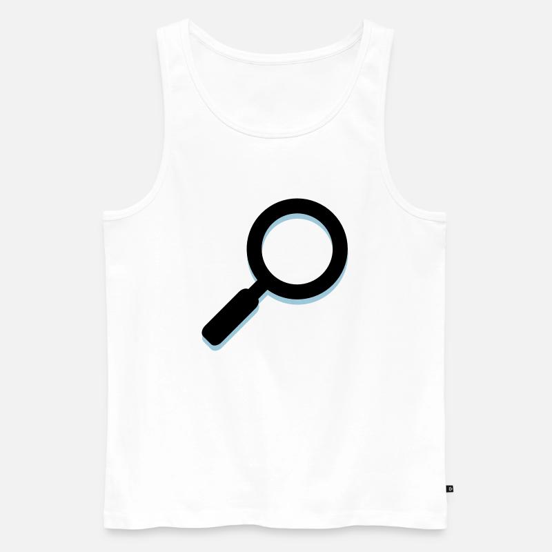 Lupe - Männer Premium Bio Tank Top - Weiß