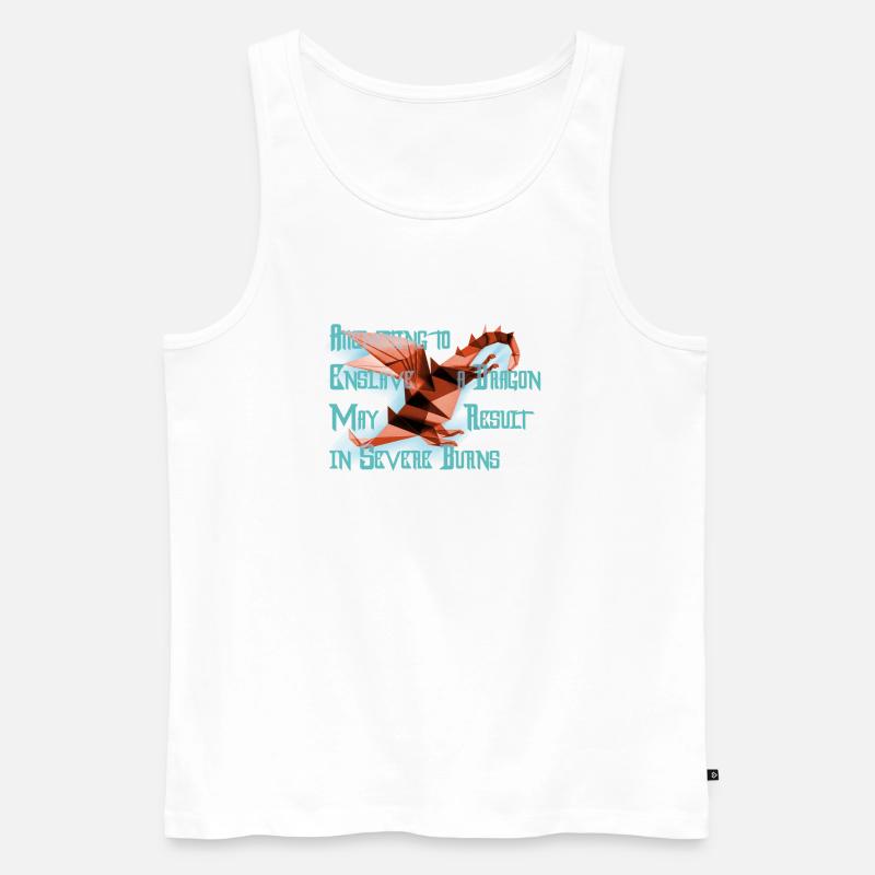 Freundlicher Drache - Männer Premium Bio Tank Top - Weiß
