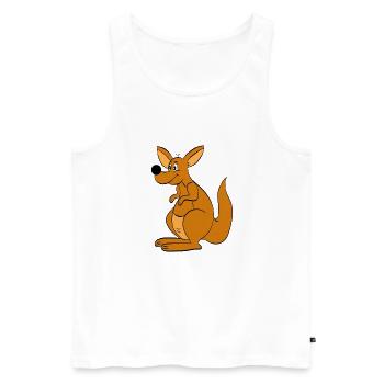 Kangaroo kangaroo - Men's Premium Organic Tank Top - white - Front - AI Model Male 178 light (178cm)