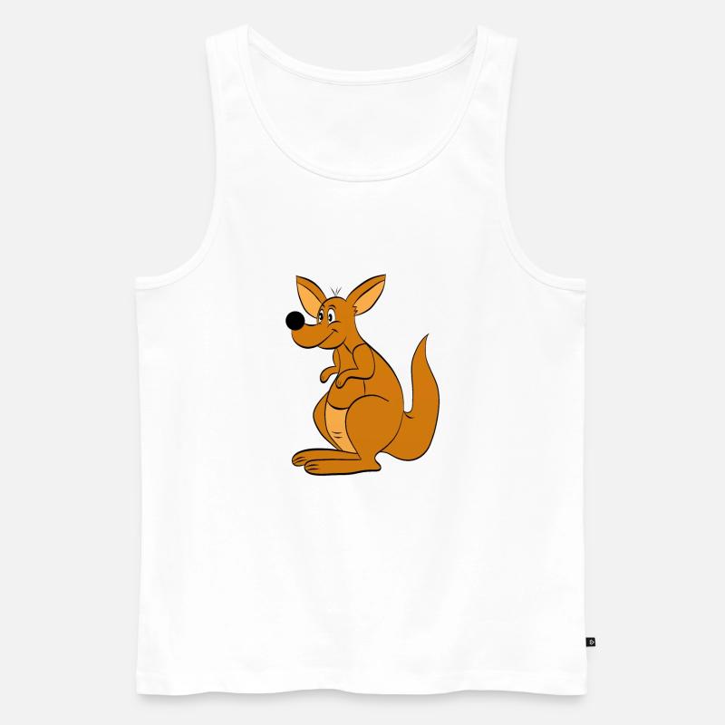 Känguru kangaroo - Männer Premium Bio Tank Top - Weiß