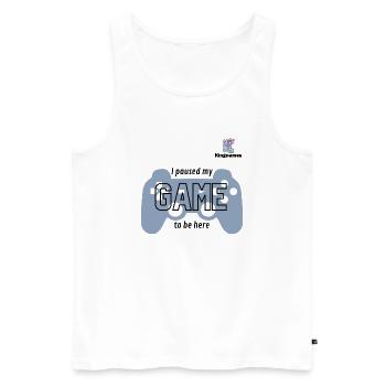kingnames gamer pause controller - Männer Premium Bio Tank Top - Weiß - Vorne - Michal (187cm)