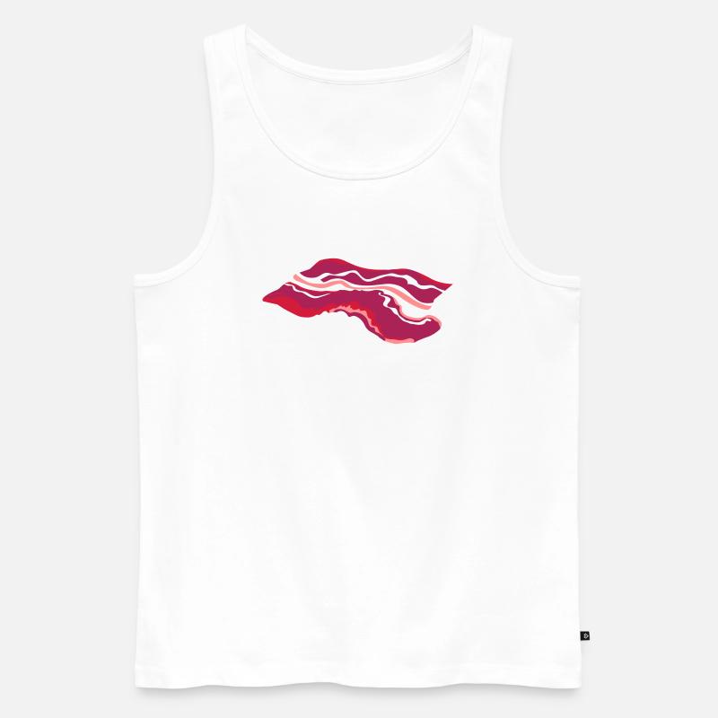 bacon - Men's Premium Organic Tank Top - white