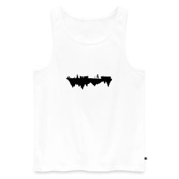 Suspended Land City skyline Warszawa Polska Poland - Männer Premium Bio Tank Top - Weiß - Vorne - Michal (187cm)