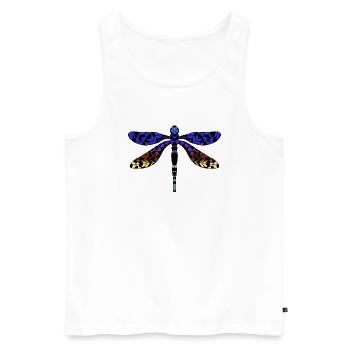 Libellule - Débardeur bio Premium Homme - blanc - Devant - AI Model Male 178 light (178cm)