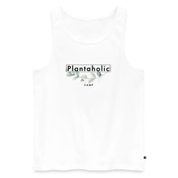 Plantaholic Camp - Men's Premium Organic Tank Top - white - Front - AI Model Male 178 light (178cm)