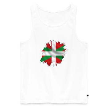 Baskische Design - Männer Premium Bio Tank Top - Weiß - Vorne - AI Model Male 178 light (178cm)