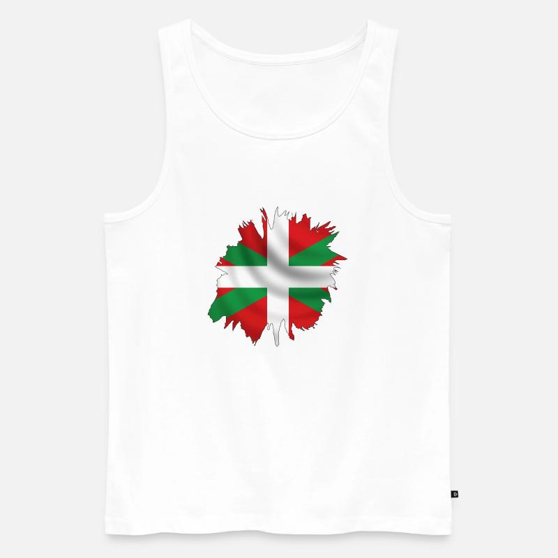 Baskische Design - Männer Premium Bio Tank Top - Weiß