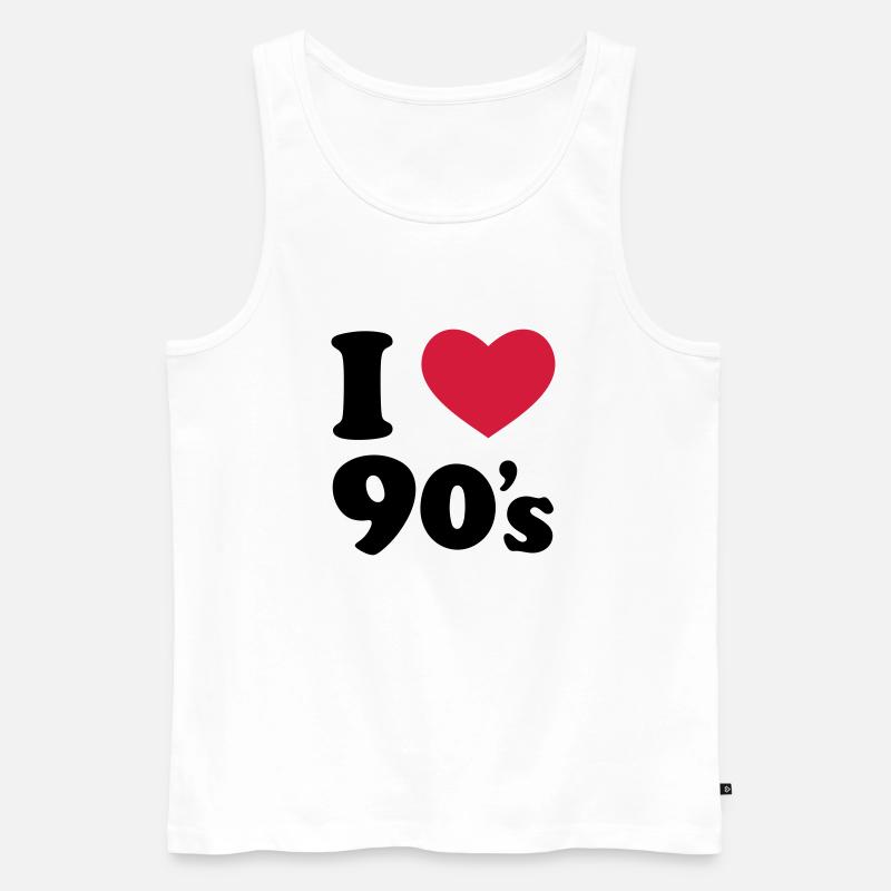 90's - Männer Premium Bio Tank Top - Weiß
