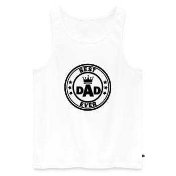 best dad ever - Men's Premium Organic Tank Top - white - Front - AI Model Male 178 light (178cm)