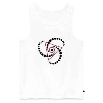 Crop circle 6 | crop circle - Men's Premium Organic Tank Top - white - Front - AI Model Male 178 light (178cm)