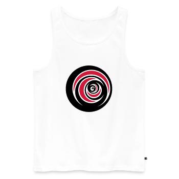 Vertigo - Männer Premium Bio Tank Top - Weiß - Vorne - AI Model Male 178 light (178cm)