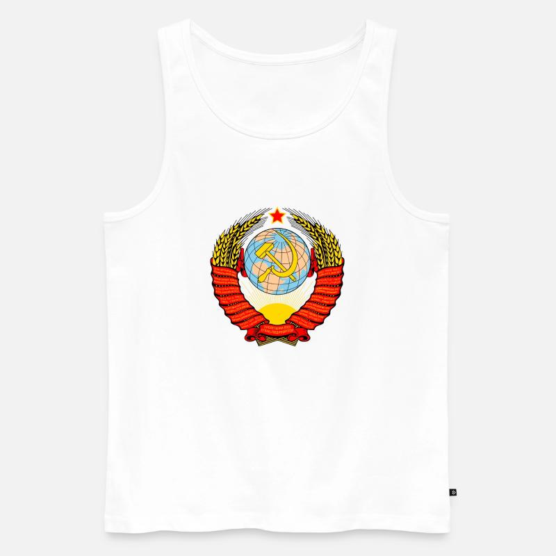 USSR soviet union - Männer Premium Bio Tank Top - Weiß