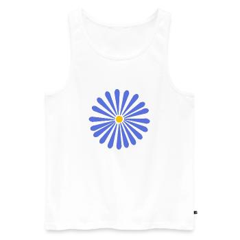 printemps bleu - Débardeur bio Premium Homme - blanc - Devant - Michal (187cm)