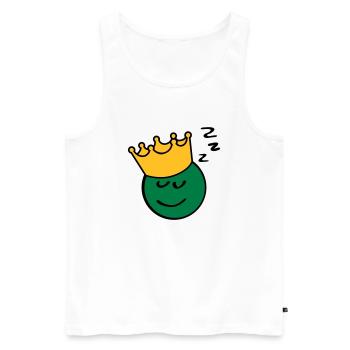 Peas king sleep - Men's Premium Organic Tank Top - white - Front - AI Model Male 178 light (178cm)