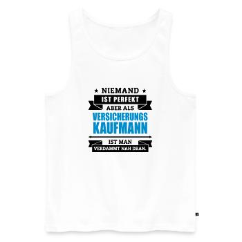 Fun Versicherungskaufmann - Männer Premium Bio Tank Top - Weiß - Vorne - Michal (187cm)