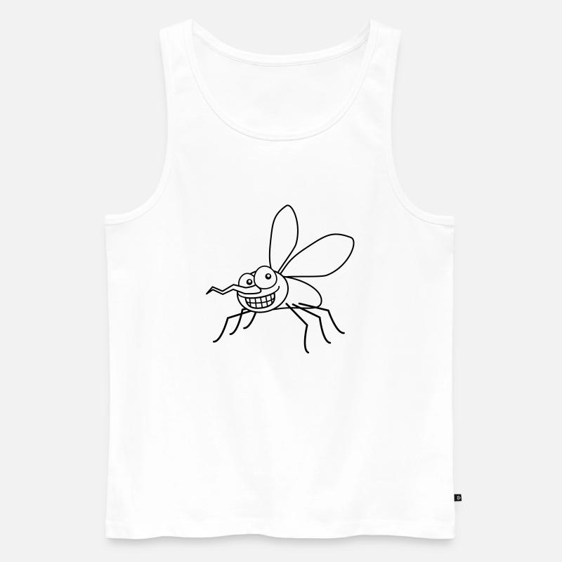 grin_mosquito_1c - Männer Premium Bio Tank Top - Weiß