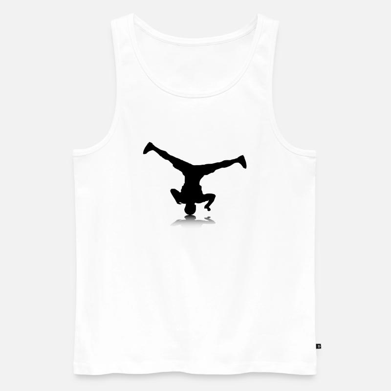Breakdancer (spin) - Männer Premium Bio Tank Top - Weiß