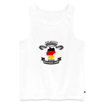 das schöne deutsche Land - Männer Premium Bio Tank Top - Weiß - Vorne - Michal (187cm)