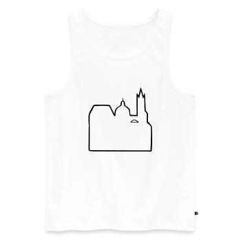 Aachen Cathedral Aachen - Men's Premium Organic Tank Top - white - Front - AI Model Male 178 light (178cm)